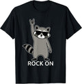 Raccoon Rock Music Band Concert Funny Raccoon T-Shirt