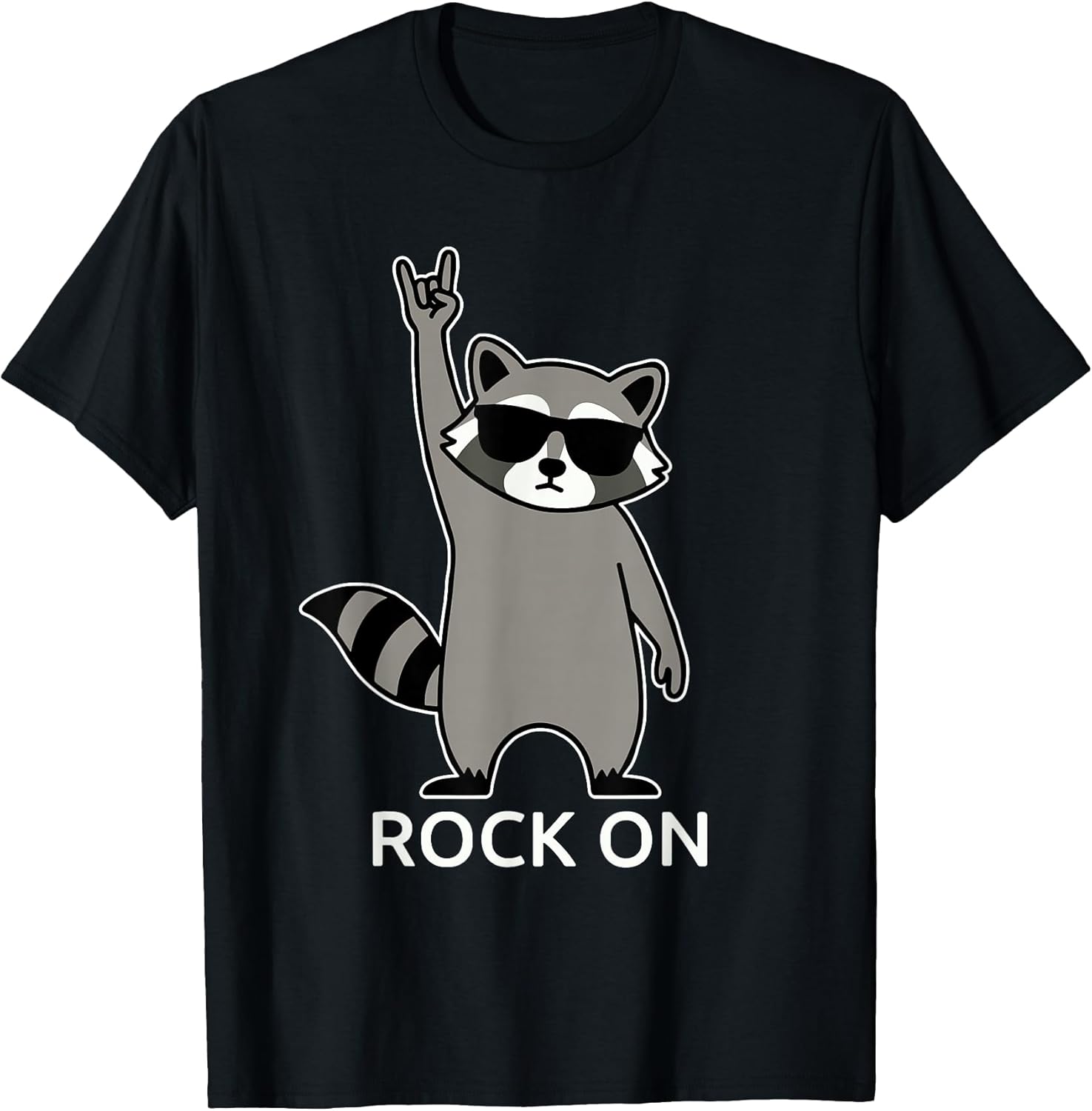 Raccoon Rock Music Band Concert Funny Raccoon T-Shirt