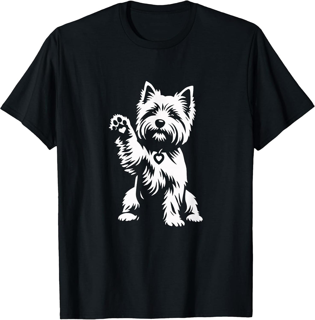 Cute Cairn Terrier Heart Dog Graphic Design T-Shirt