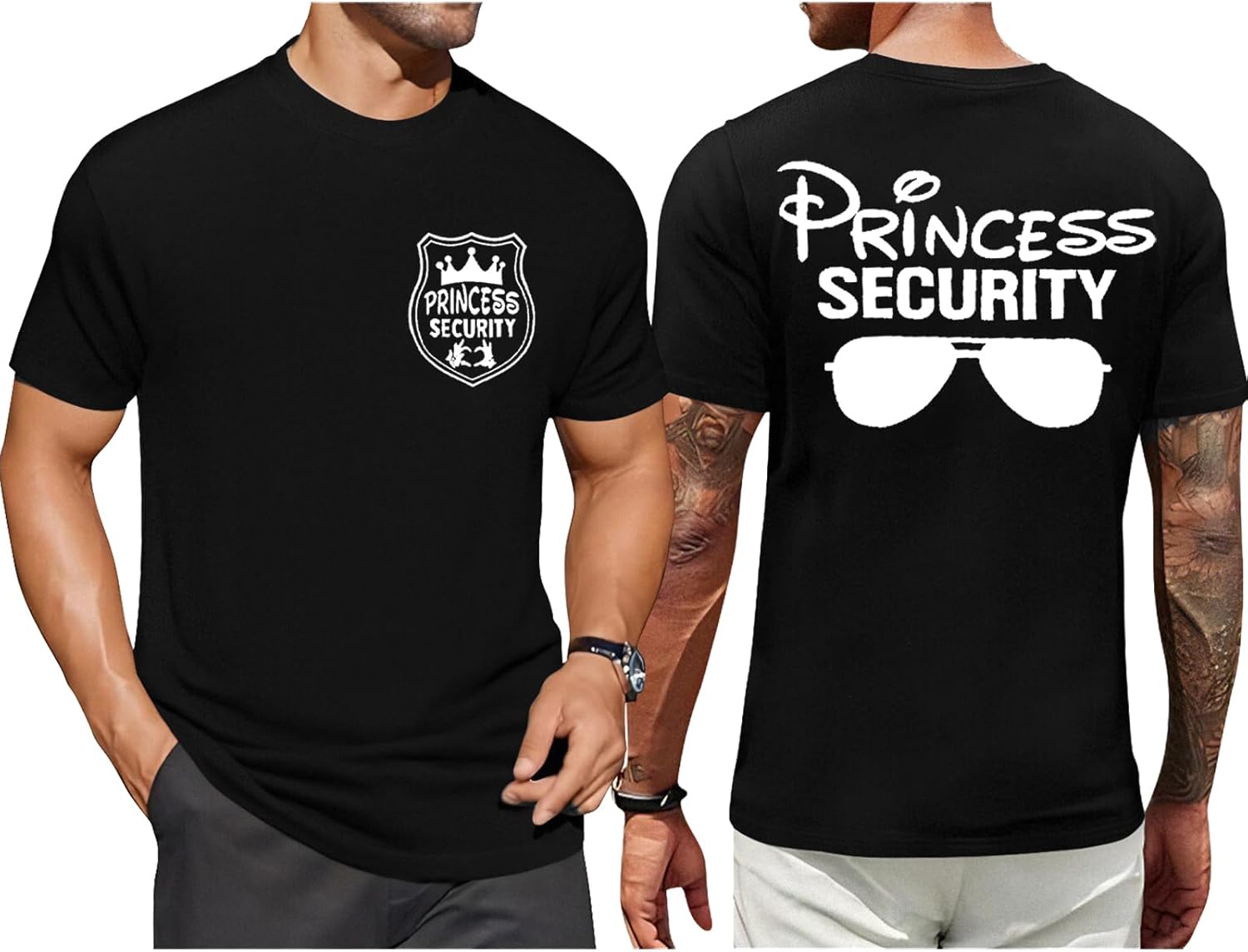 Princess Security Team Shirt Men Magical T-Shirt Magic Kingdom Tees Dad Birthday Party Family Trip Short Sleeve Tops