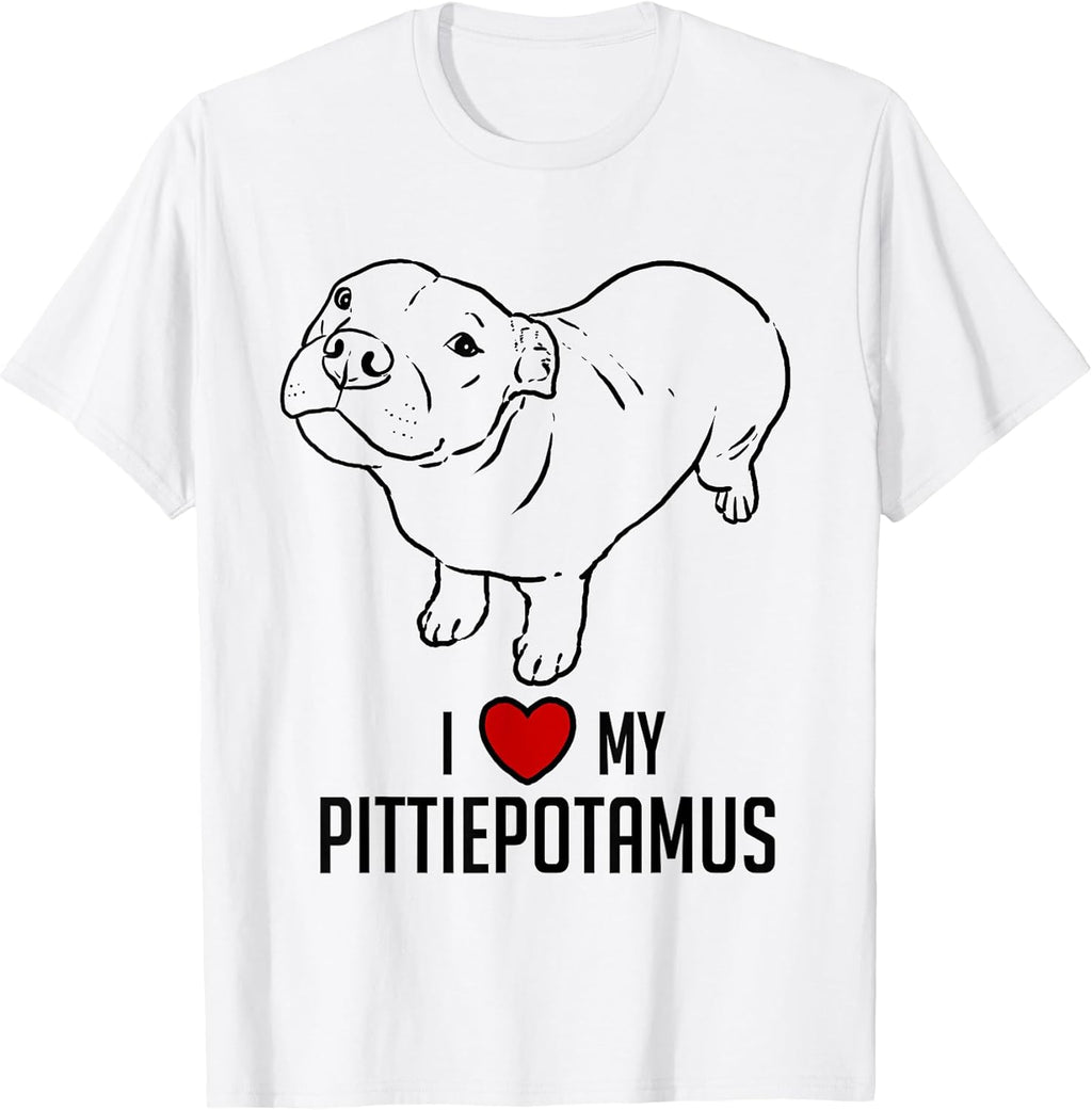 Funny Pitbull, Pitbull Humor, Pittiepotamus, Pitbull Hippo T-Shirt