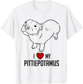 Funny Pitbull, Pitbull Humor, Pittiepotamus, Pitbull Hippo T-Shirt