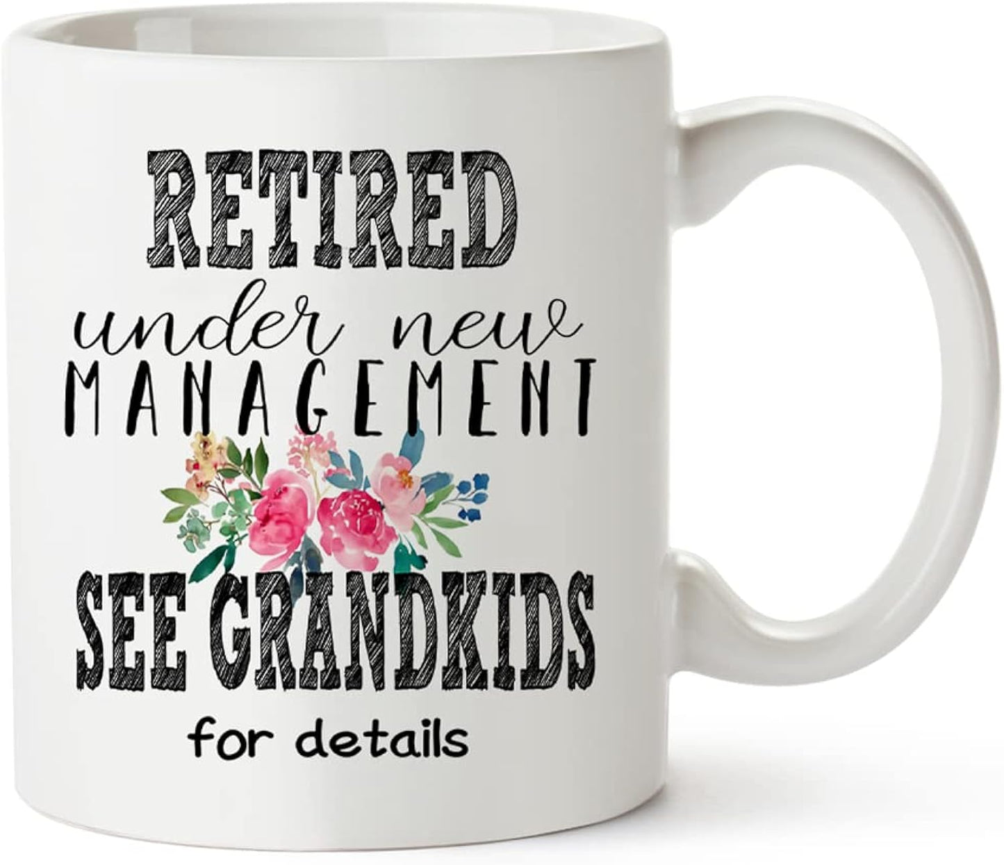 Fatbaby Retirement Gifts for Women,Retired Under New Management See Grandkids For Details Coffee Mug,Happy Retirement Mug for Women 2026,Funny Retired Gifts for Coworker