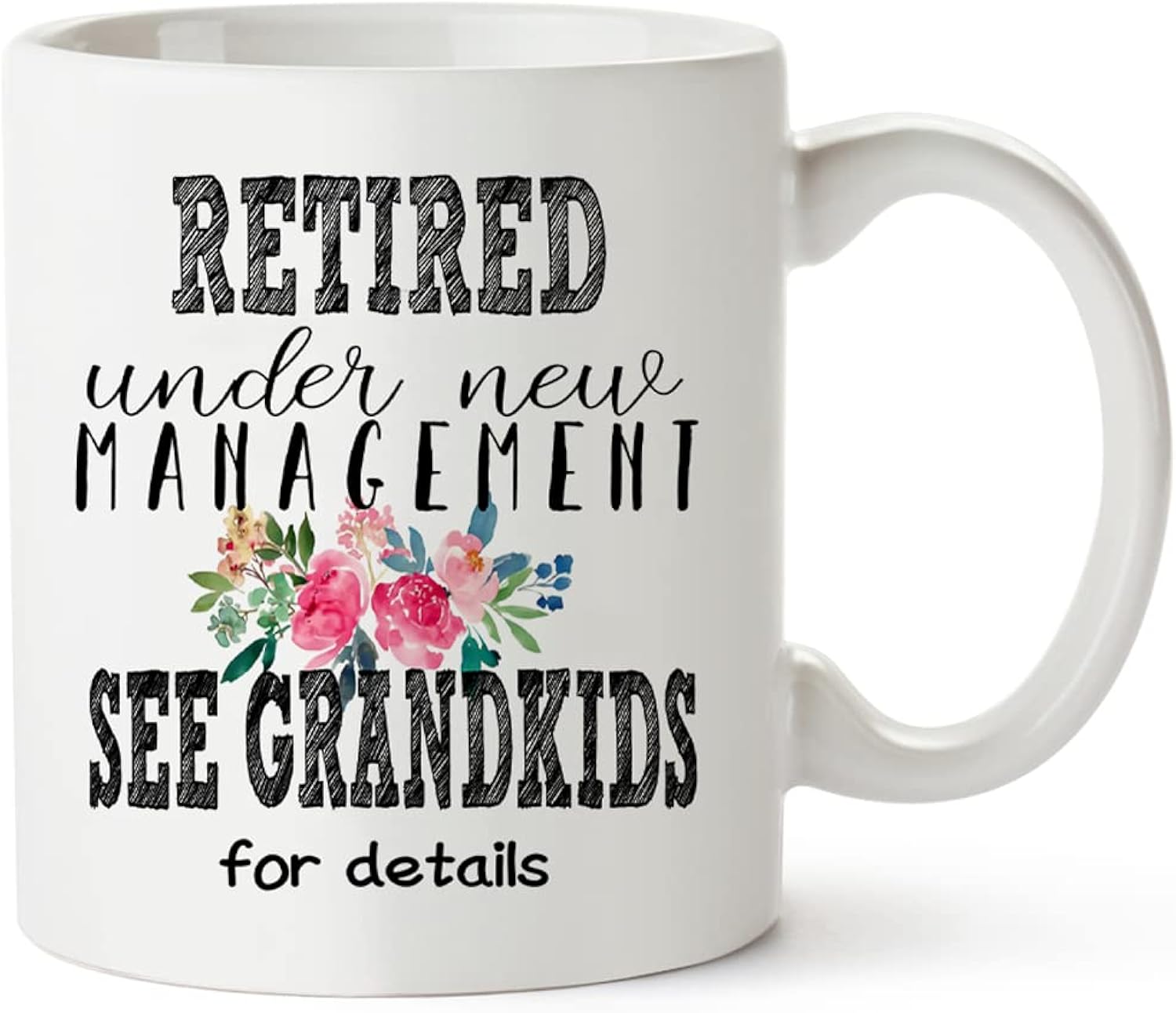 Fatbaby Retirement Gifts for Women,Retired Under New Management See Grandkids For Details Coffee Mug,Happy Retirement Mug for Women 2026,Funny Retired Gifts for Coworker