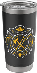 Firefighter Shirt Kids Firefighter TShirts Men Fire Chief Stainless Steel Insulated Tumbler