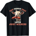 Funny Goat Swallows Juicy Wieners Inappropriate Adult T-Shirt