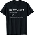 Cat Gifts for Women Funny Cat Lover Catrovert T-Shirt