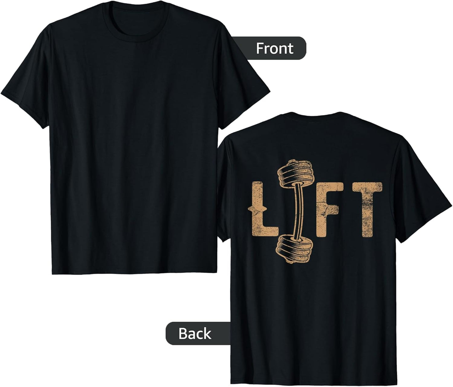Back Print Weight Lifting Gym Born To Lift Shirt