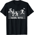 Funny Music Taking Notes Musician Teacher Student Band T-Shirt