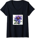 Violet Flower Blooming With Bees Around Merch