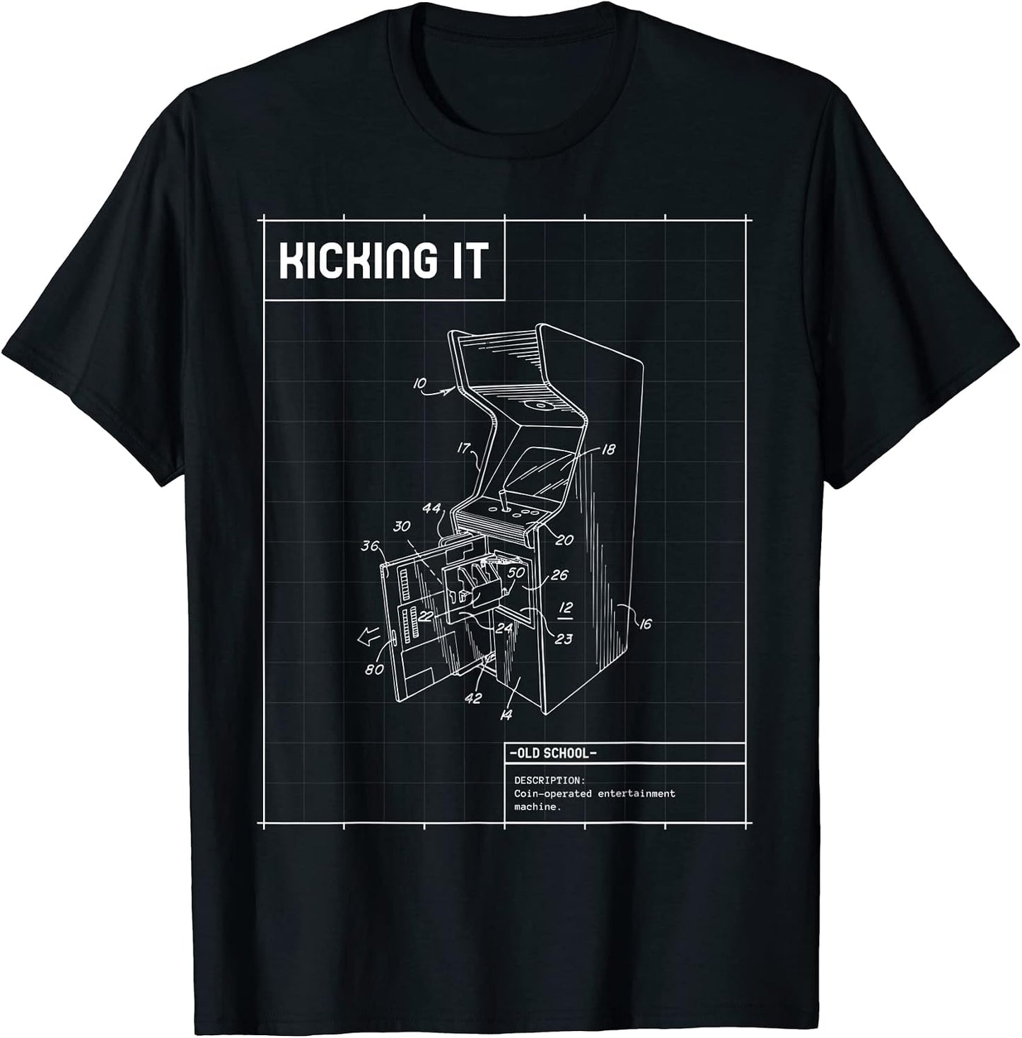 Kicking It Old School Funny Retro Gaming T-Shirt