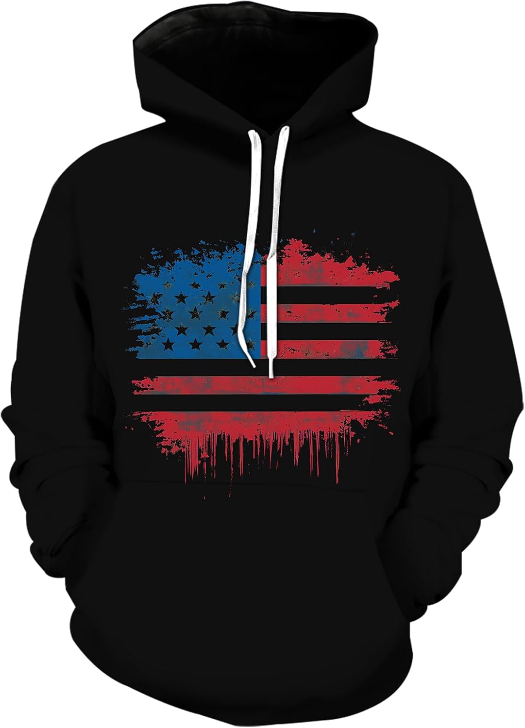 Unisex 3D Print Pullover Hooded Sweatshirt with Big Pockets for Men, Women, Teen Boys