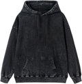 Womens Oversized Acid Wash Hoodie Unisex Heavyweight Cotton Hoodies Vintage Washed Sweatshirt Women Men