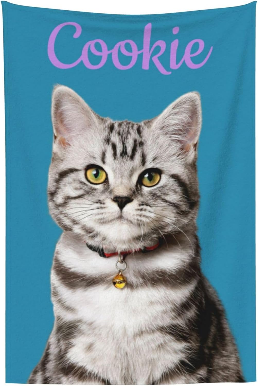 Custom Pet Blanket Personalized Dog Pet Photo and Name, Custom Cat Picture Blanket Customized Flannel Fleece Throw Blanket, Memorial Gift for Dog Lovers