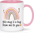 Friendship Gifts: Hug Mug - 11 Oz Pink, Perfect for Best Friends, Birthday, Christmas & White Elephant Gifts