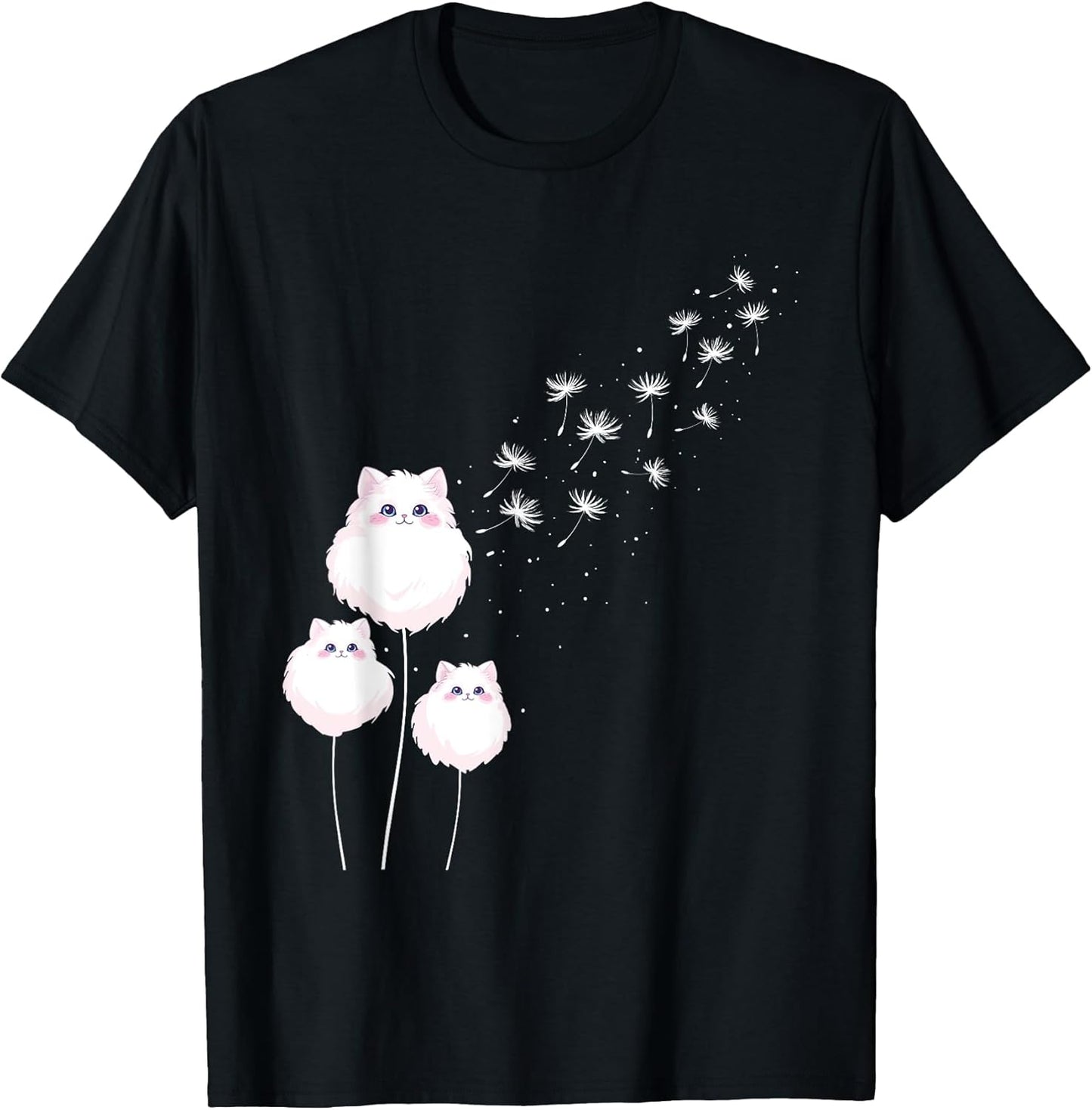 Cute Cat Dandelions - Cat Lover Kitten Owner Kitty Men Women Girls Kids T-Shirt