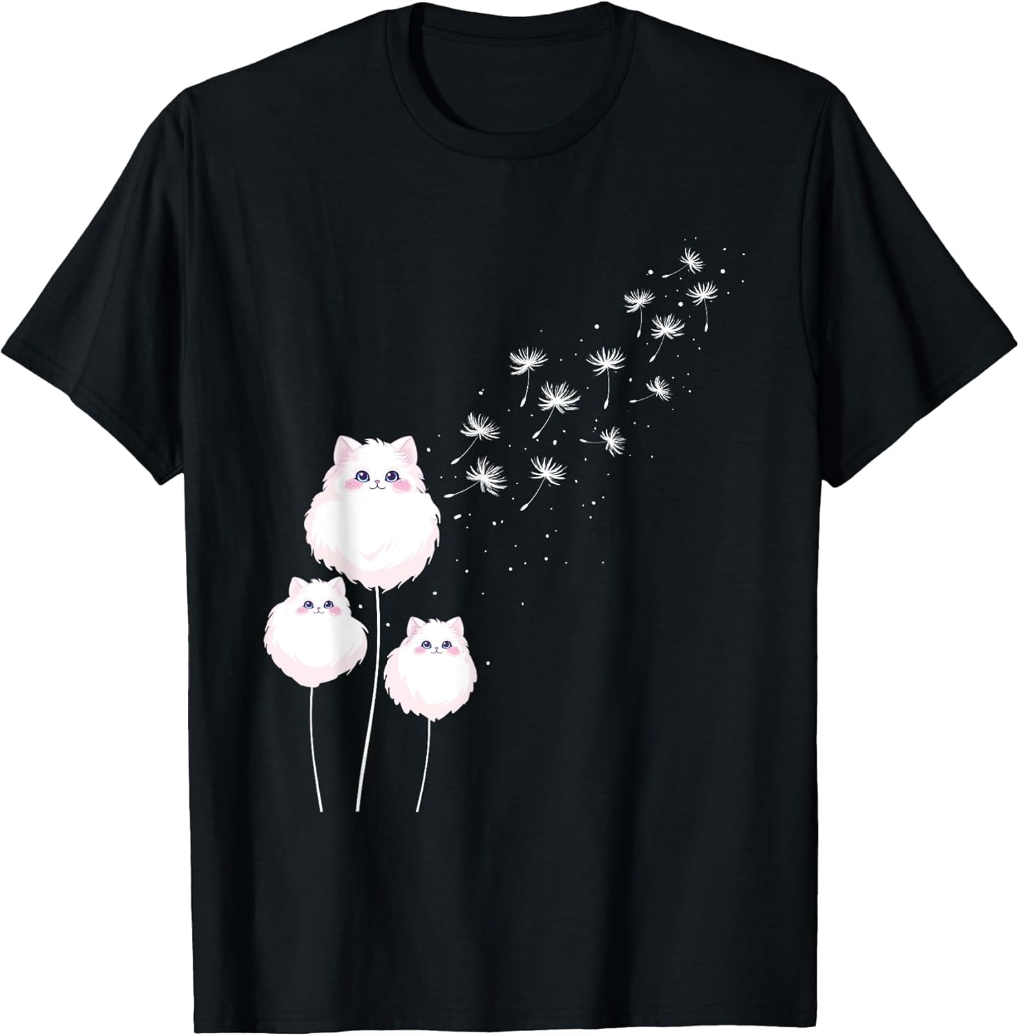 Cute Cat Dandelions - Cat Lover Kitten Owner Kitty Men Women Girls Kids T-Shirt