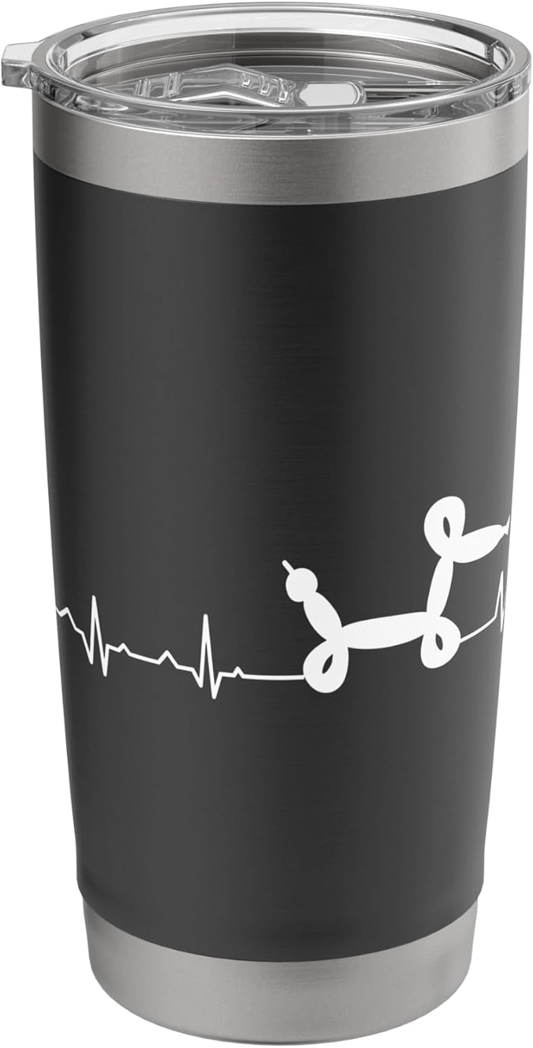 Heartbeat Twisted Dog - Balloon Artist Sculpture Twister Stainless Steel Insulated Tumbler