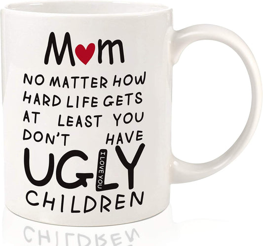 Mothers Day Gifts for Mom from Daughter Son: 11oz Funny Coffee Mug for Mom Wife Women Personalized Congratulation Retirement Christmas Birthday Valentines Mother's Day Presents for Mama Stepmother