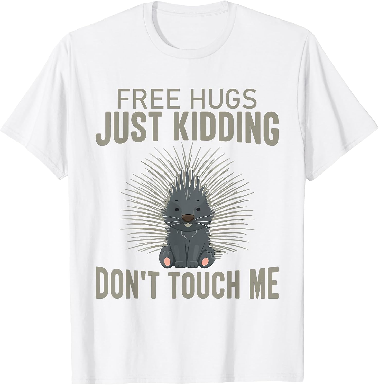headgehog hug me tee for introverts introvert gift