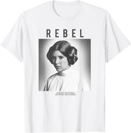 Princess Leia Rebel Box Up Respect Existence T-Shirt
