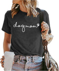 Dog Mom T-Shirt Women Funny Mama O-Neck Graphic Tees Casual Loose Short Sleeve Tops Dog Lover Gift Blouse