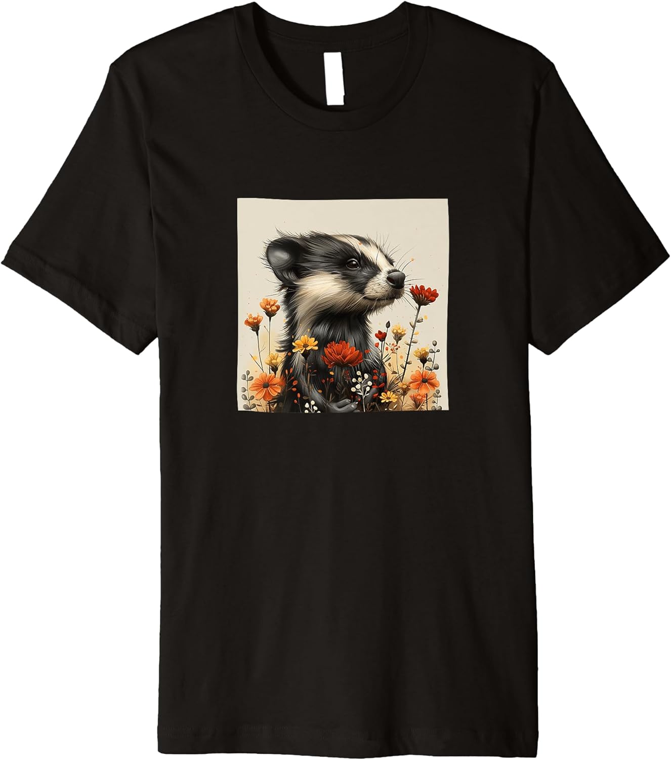 Skunk Cottagecore Botanical Flowers Merch