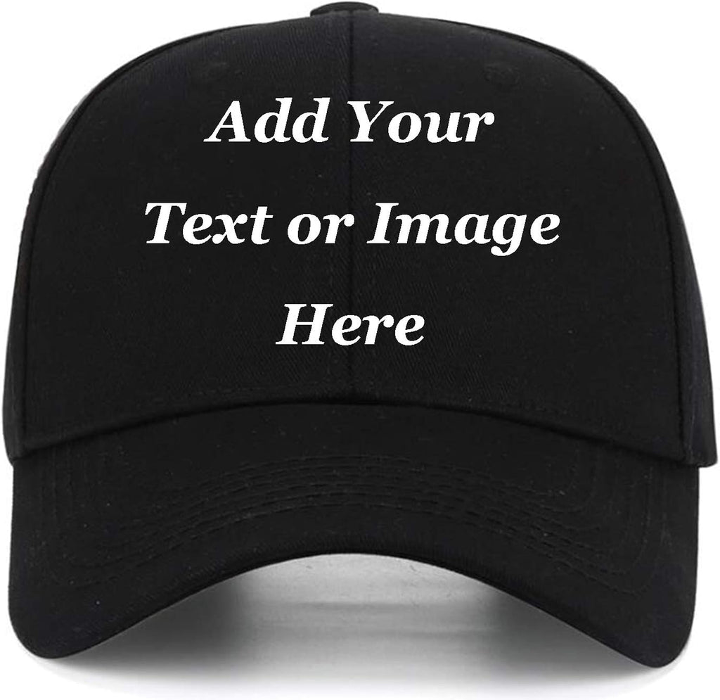 Custom Baseball Cap with Your Text for Men Women,Personalized Adjustable Trucker Caps Casual Sun Peak Hat for Gifts