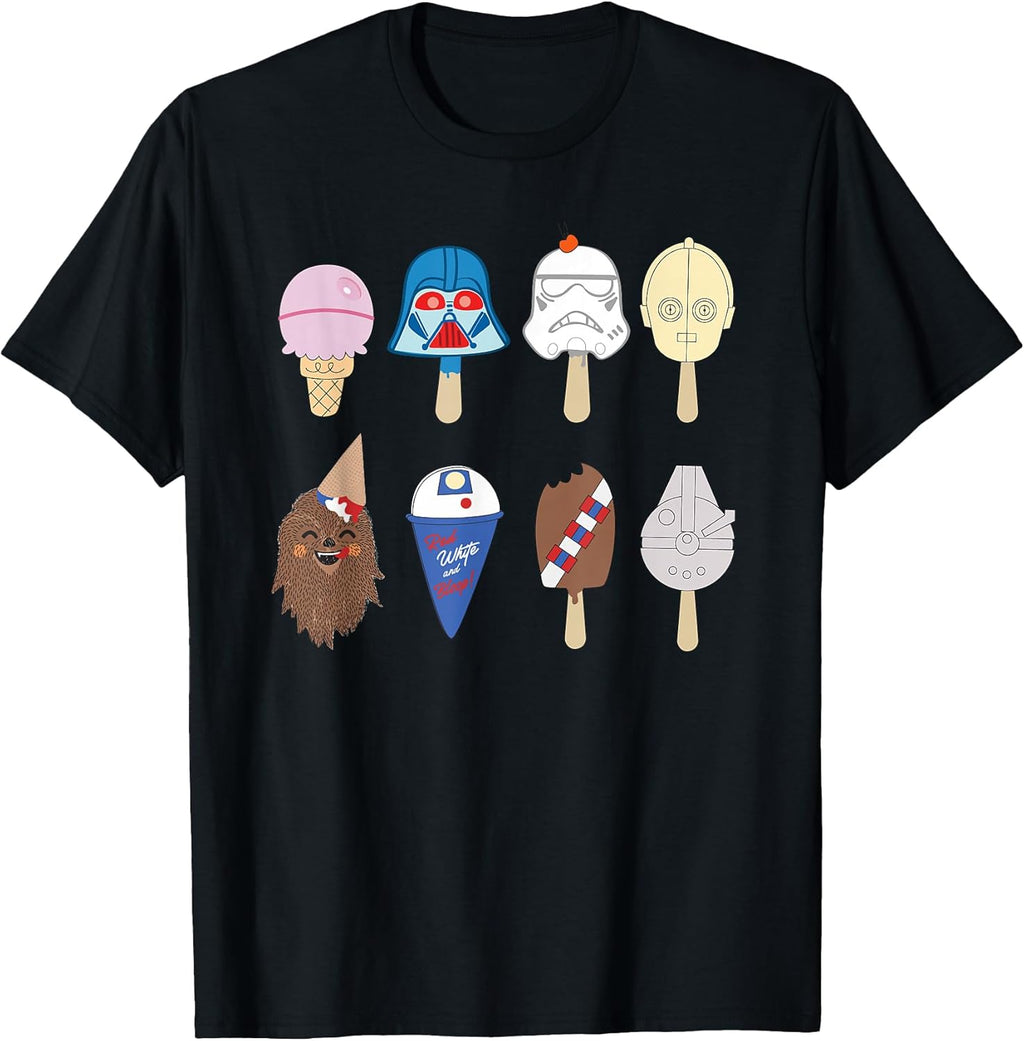 Characters as Nostalgic Ice Cream T-Shirt