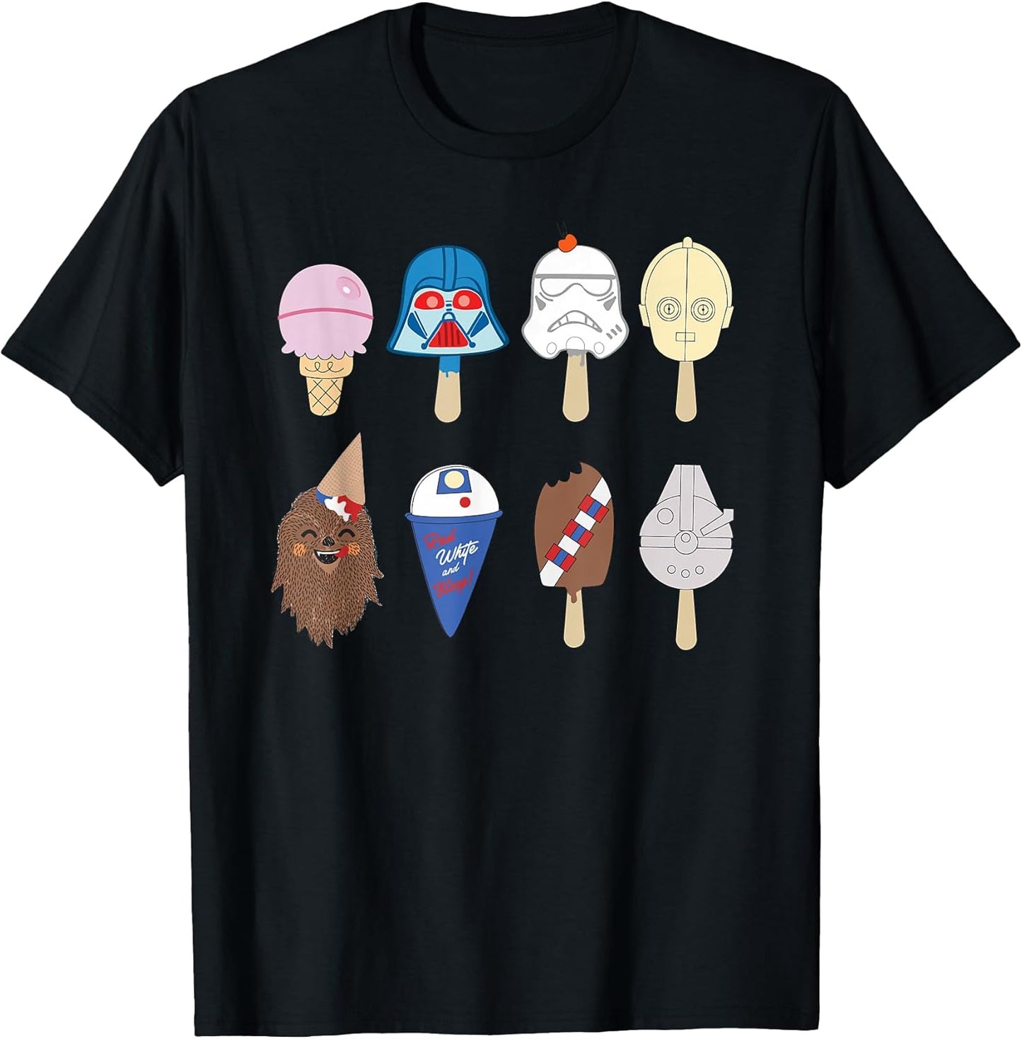 Characters as Nostalgic Ice Cream T-Shirt