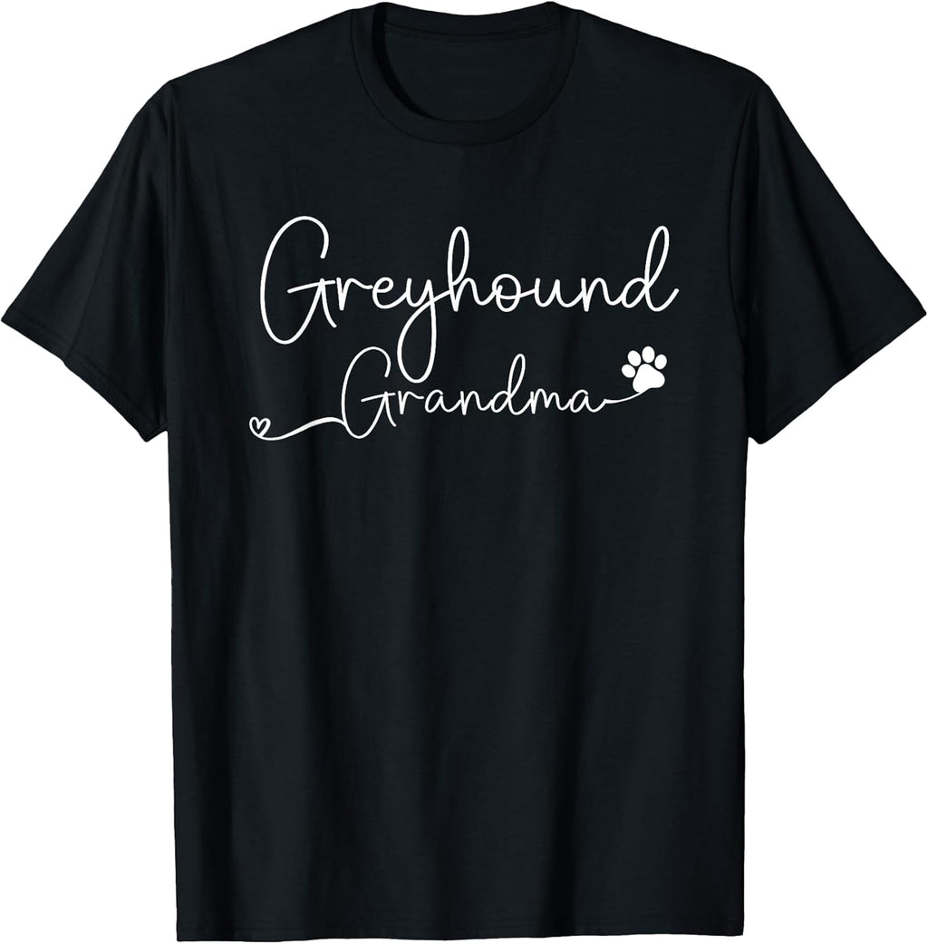 Greyhound Grandma Design Greyhound Dog Lovers T-Shirt for Men Women Kids
