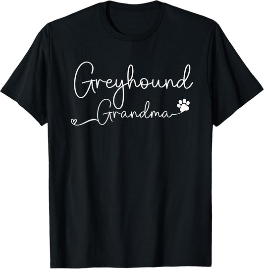 Greyhound Grandma Design Greyhound Dog Lovers T-Shirt for Men Women Kids