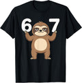 67 Six Seven Meme Funny Sloth Apparel