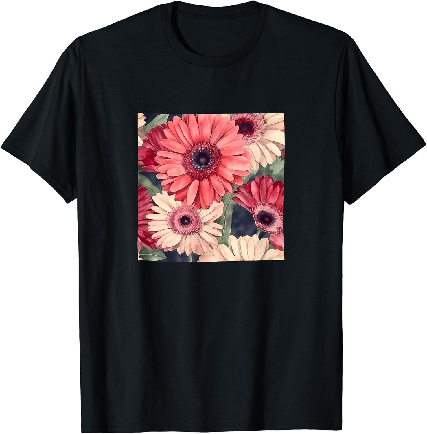 Gerbera Daisy Watercolor Wildflower Pattern Merch
