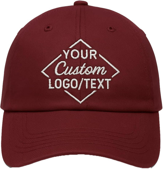 Custom Personalized Baseball Cap Hats Customize Embroidered Printing Design Logo Text Image for Men Women Sports Black Caps
