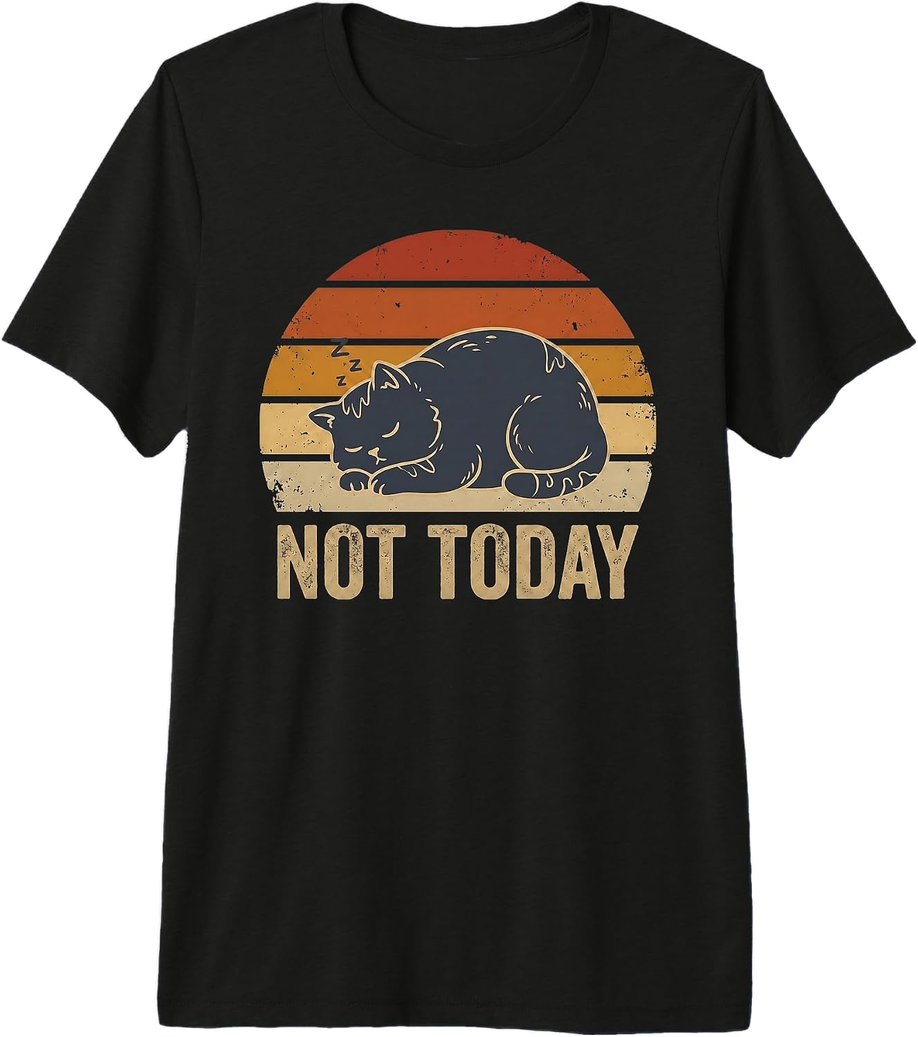 Lazy Sleepy Cat Sunset Vintage Designs Co