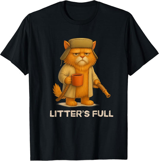 Litter’s Full Funny Cat Parody Lovers Christmas Xmas T-Shirt