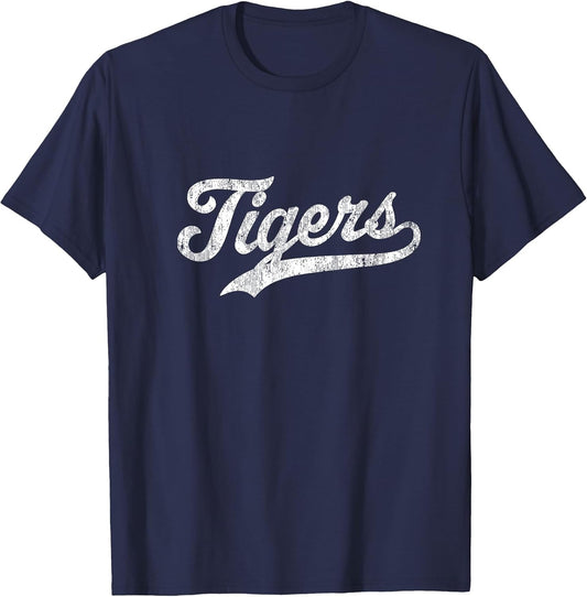 Tigers Mascot T Shirt Vintage Sports Name Tee Design T-Shirt