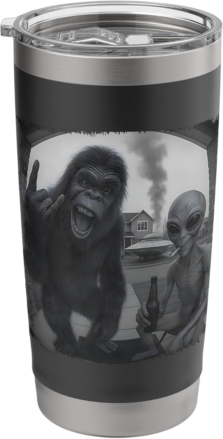 Funny UFO Bigfoot And Alien Shirt