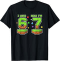 I was Now I'm 6 7 Pixel Gamer Birthday Boys Retro Gaming T-Shirt