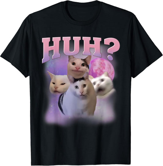 Funny Weird Cat Meme Tee Shirt