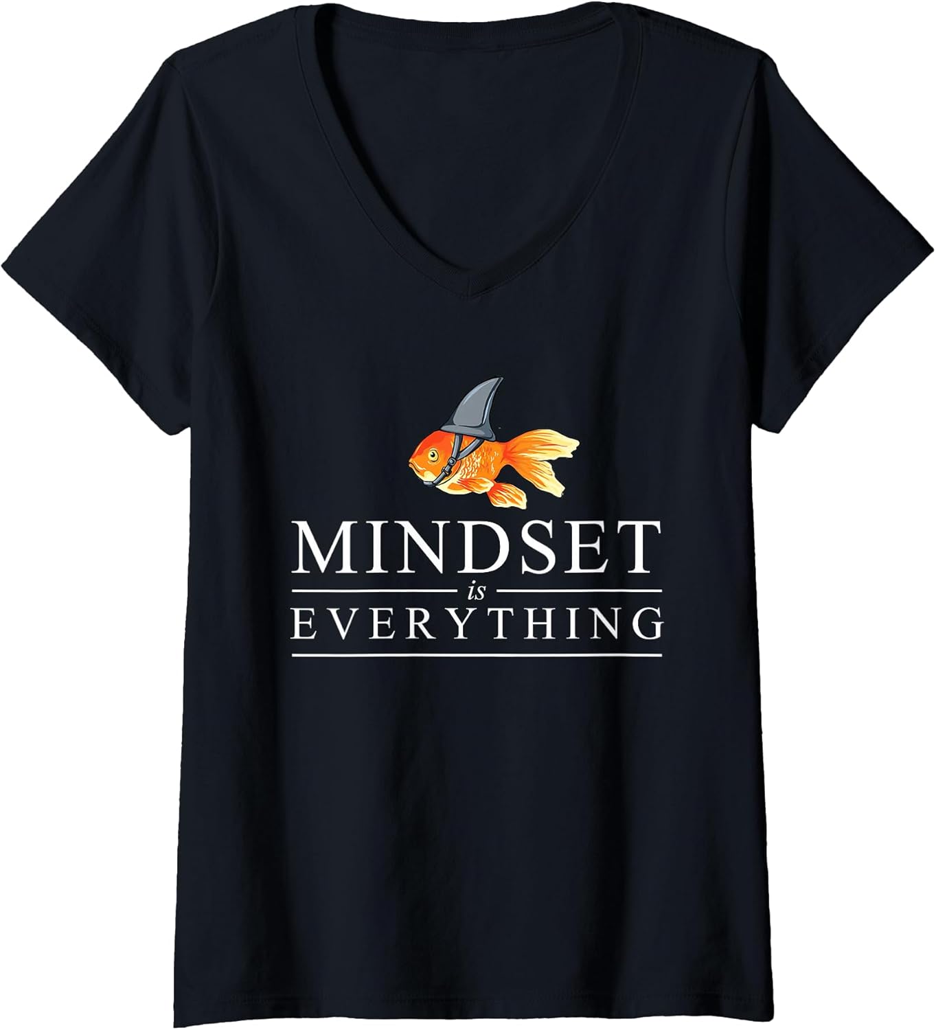 Womens Mindest Is Everything - Motivational Quote Inspiration V-Neck T-Shirt