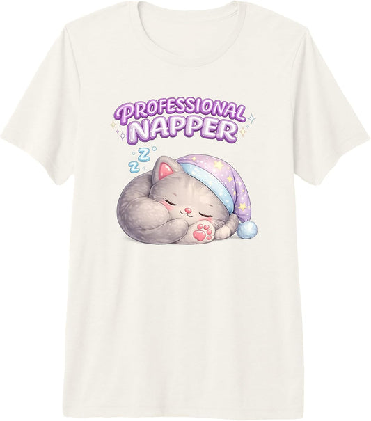 Professional Napper Sleepy Cat Nap Lover Lazy