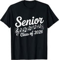 2026 Senior Choir Band Orchestra Class of 2026 Music Notes T-Shirt