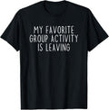 Funny Introvert Antisocial Sarcastic Humorous Black Unisex-Adults Small Cotton 65% Polyester 35% Short Sleeve Classic Fit Crew Neck T-Shirt