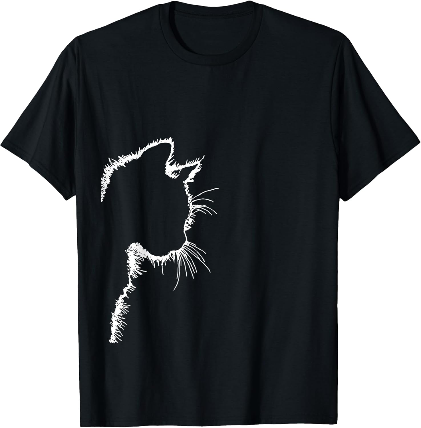 Cute Cat Mom Dad Lover Motif Design Silhouette Drawing T-Shirt