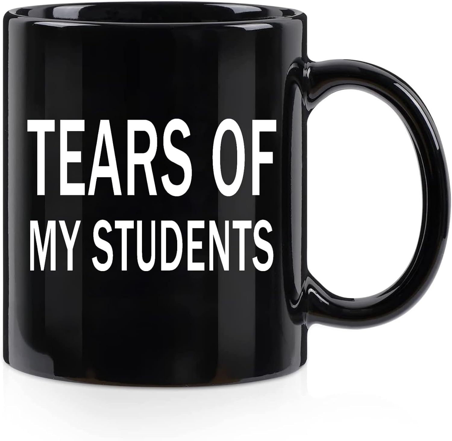 WENSSY Gifts for Teacher, Tears of My Students Mug, Funny College Professor Graduation Appreciation from Student Christmas White Elephant Gifts for Teacher 11 Ounce Black