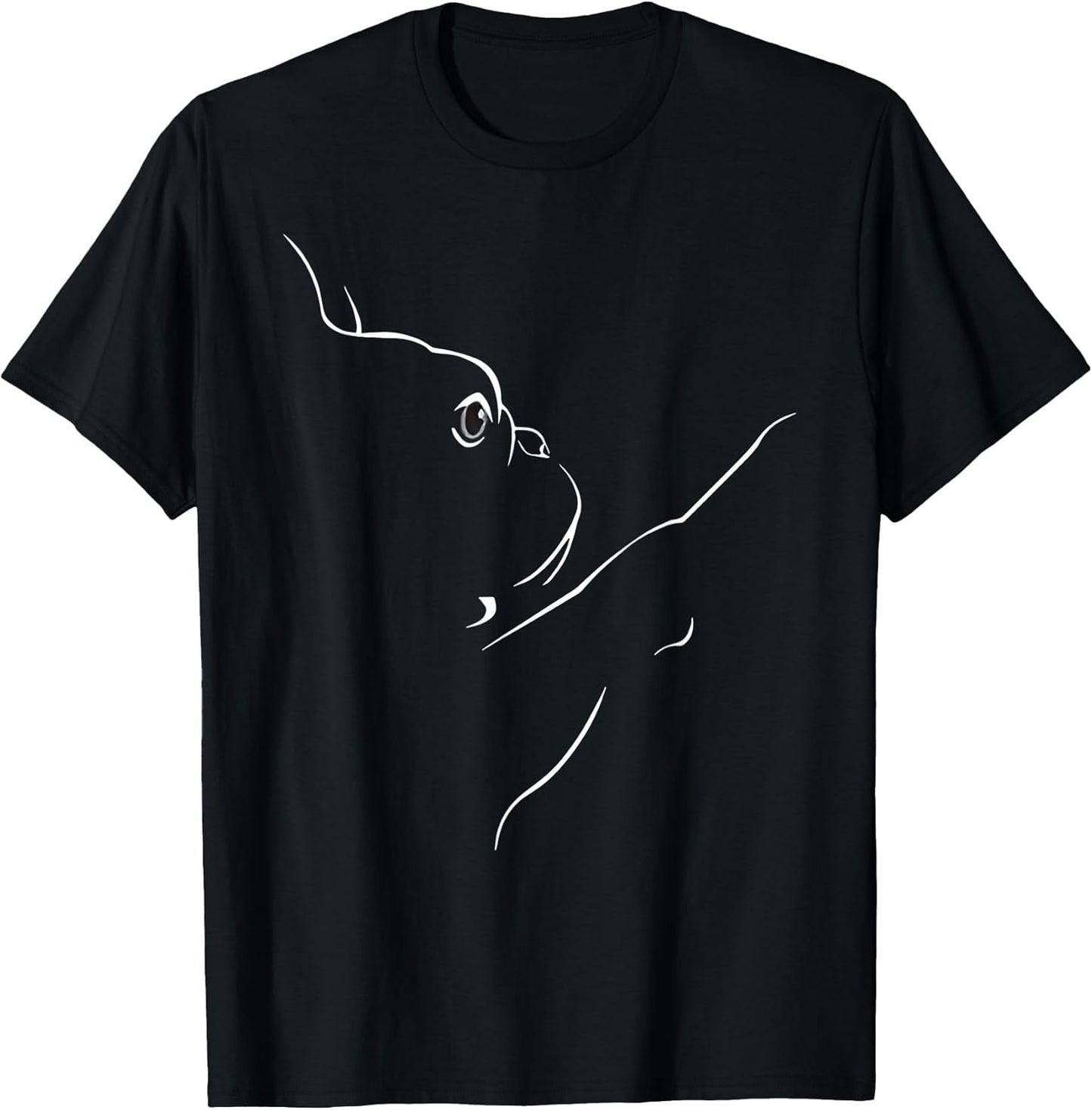 French Bulldog Illustration Line Art Bulldog Lovers T-Shirt