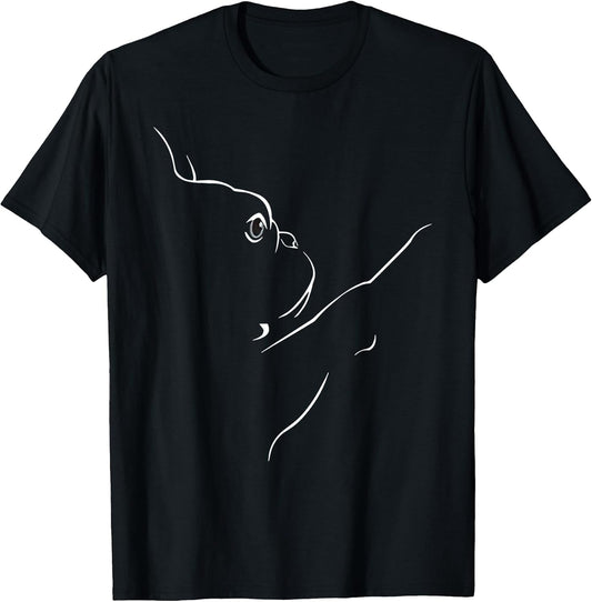 French Bulldog Illustration Line Art Bulldog Lovers T-Shirt