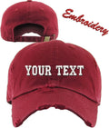 Distressed Baseball Cap KB4005 / Custom Hats/Embroidery Hats/Monogram Hats/Custom Caps